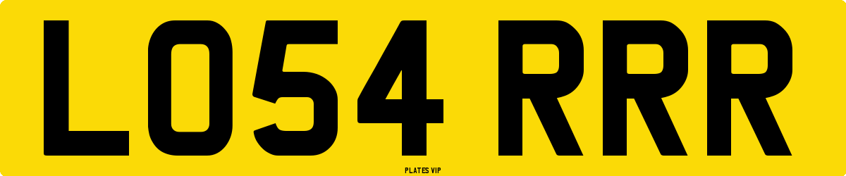 LO54 RRR Number Plate