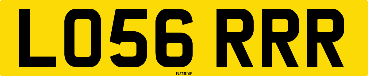 LO56 RRR Number Plate