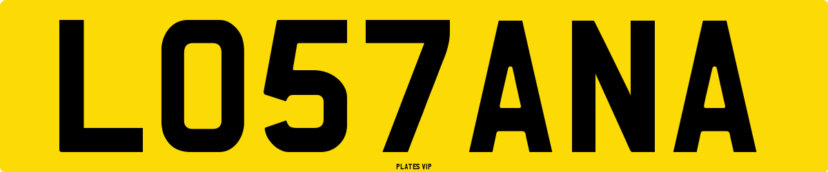 LO57ANA Number Plate