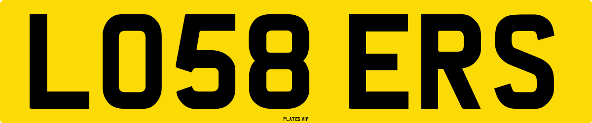 LO58 ERS Number Plate