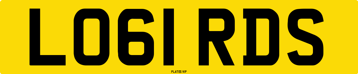LO61 RDS Number Plate