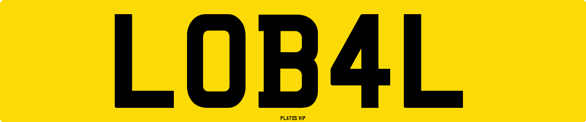 LOB4L Number Plate
