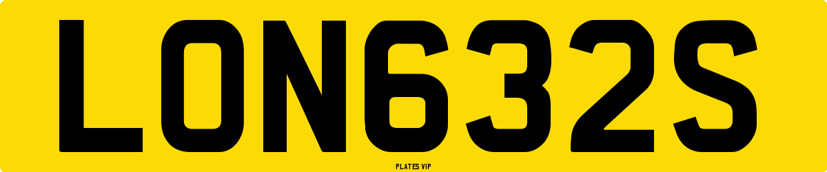 LON632S Number Plate
