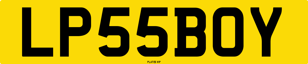 LP 55 BOY Number Plate