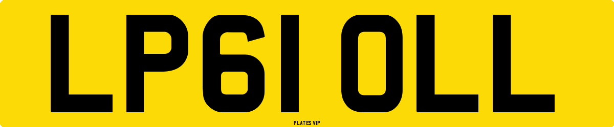 LP61 OLL Number Plate