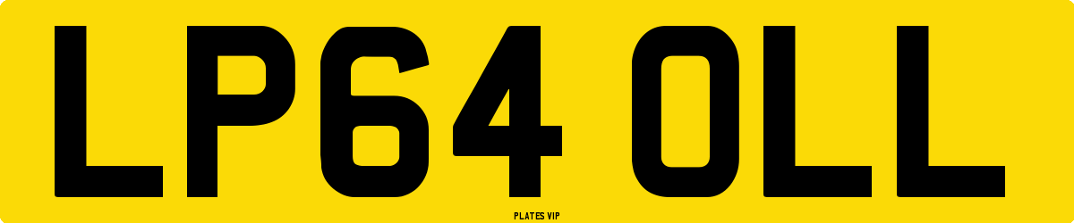 LP64 OLL Number Plate