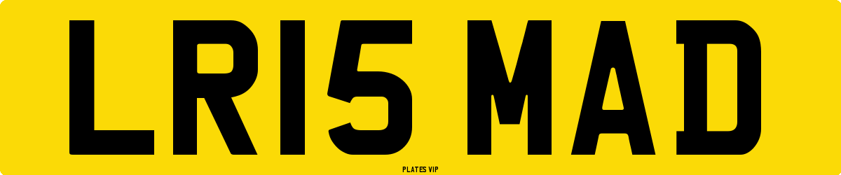 LR15 MAD Number Plate