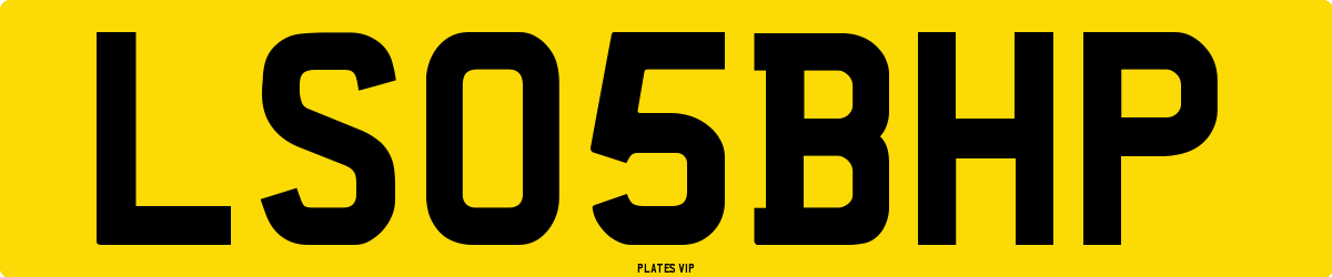 LS 05 BHP Number Plate