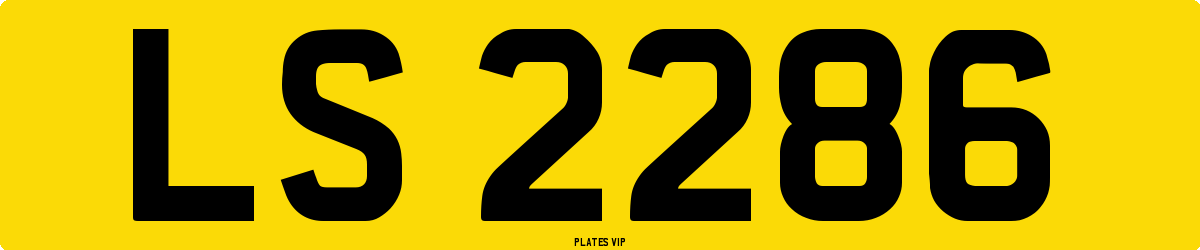 LS 2286 Number Plate
