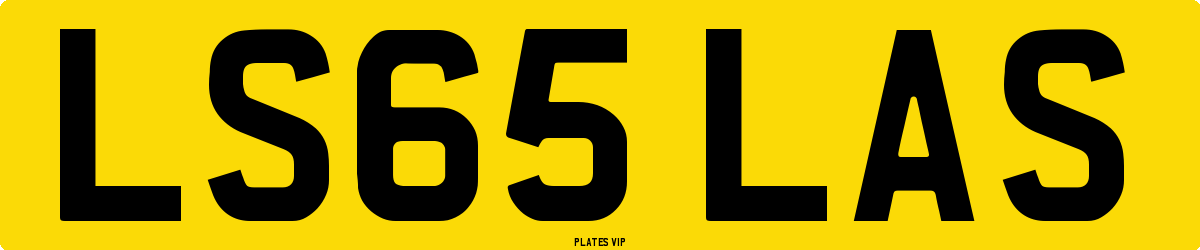 LS65 LAS Number Plate