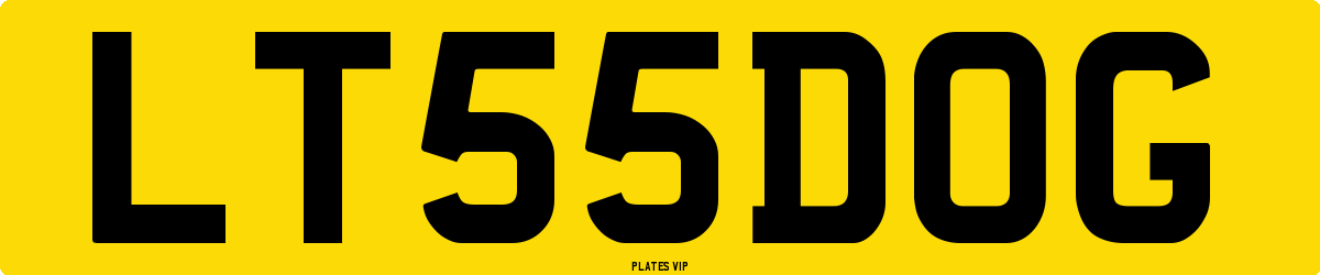 LT 55 DOG Number Plate