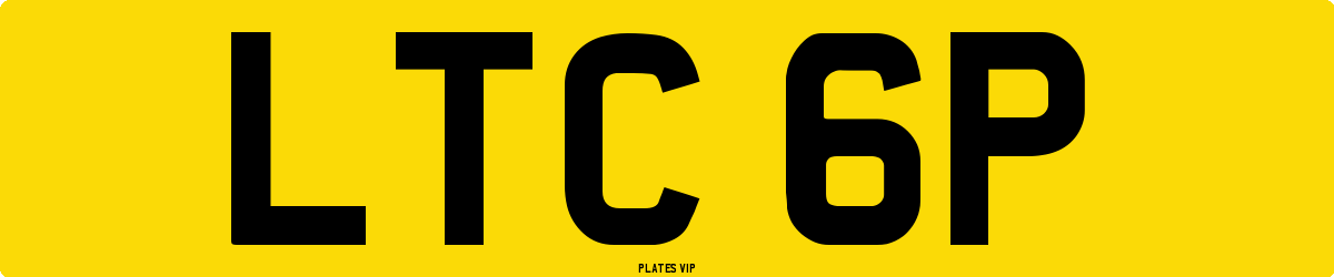 LTC 6P Number Plate