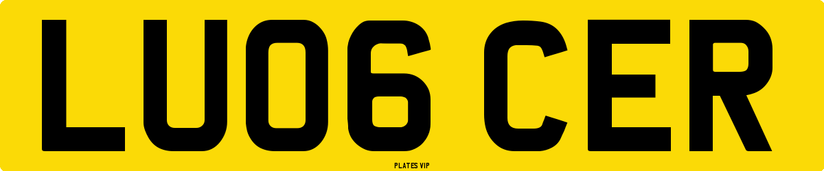LU06 CER Number Plate