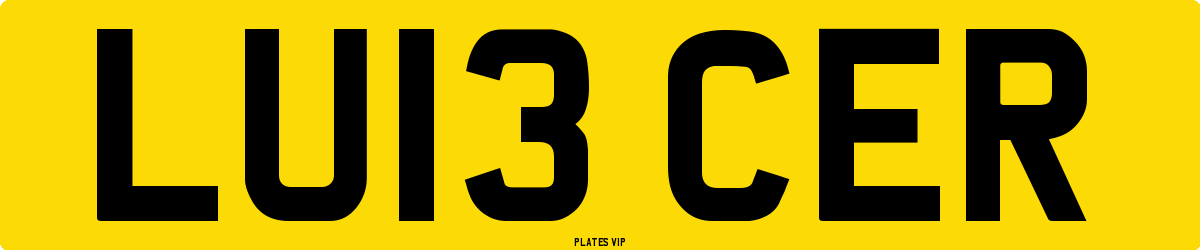 LU13 CER Number Plate
