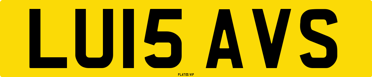 LU15 AVS Number Plate