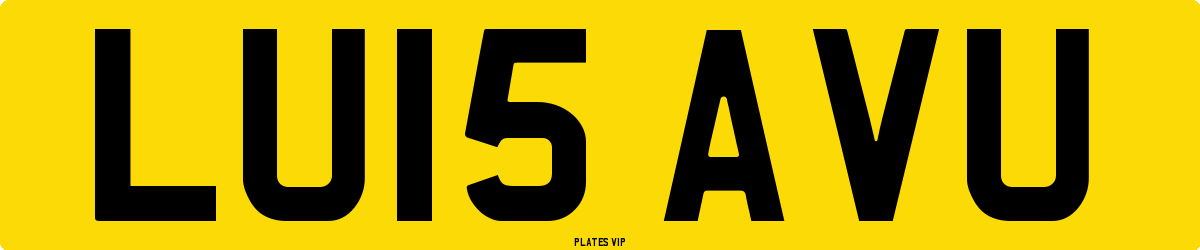 LU15 AVU Number Plate