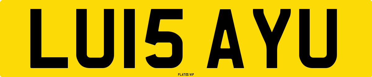 LU15 AYU Number Plate