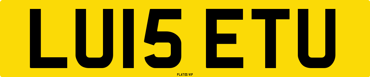 LU15 ETU Number Plate