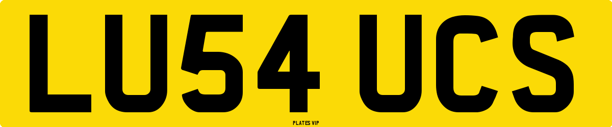 LU54 UCS Number Plate
