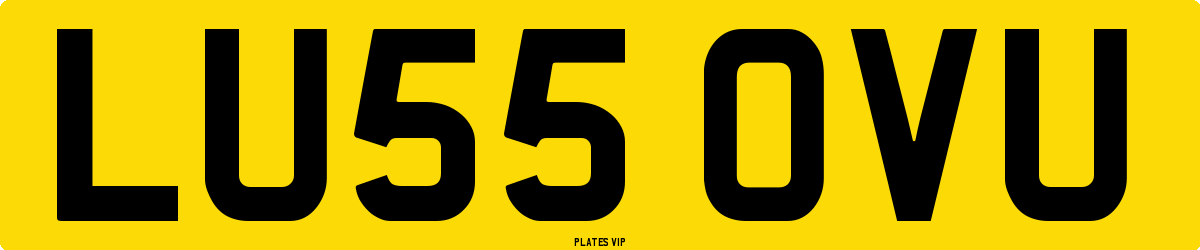 LU55 OVU Number Plate