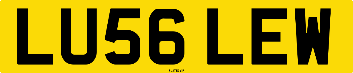 LU56 LEW Number Plate