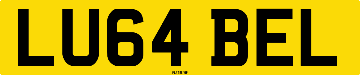 LU64 BEL Number Plate