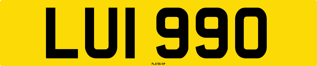 LUI 990 Number Plate