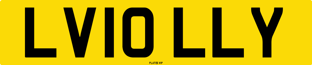 LV10 LLY Number Plate