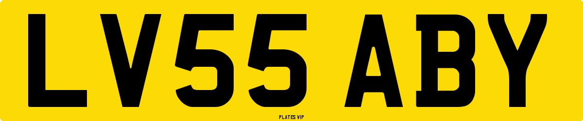 LV55 ABY Number Plate