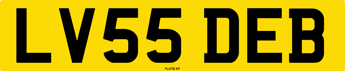 LV55 DEB Number Plate