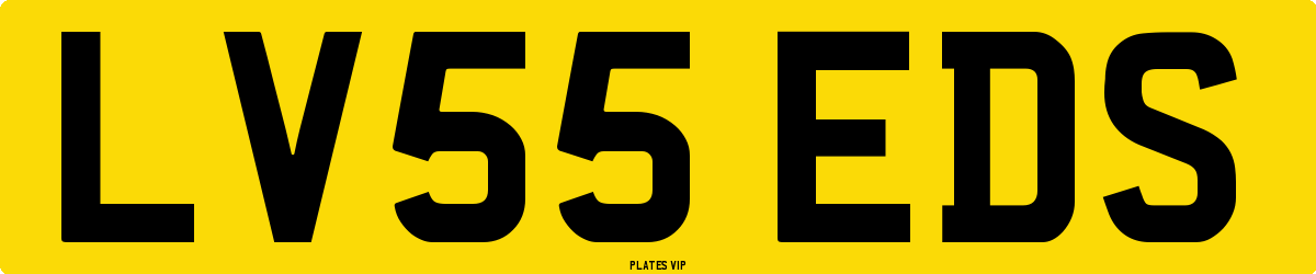 LV55 EDS Number Plate