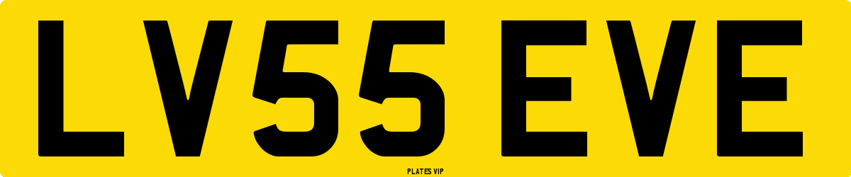 LV55 EVE Number Plate