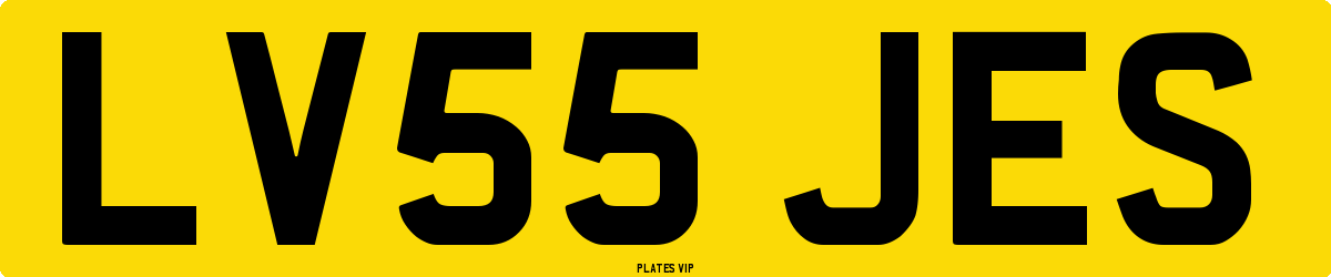 LV55 JES Number Plate