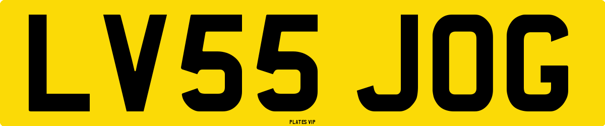 LV55 JOG Number Plate