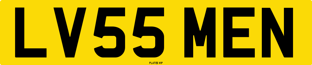 LV55 MEN Number Plate