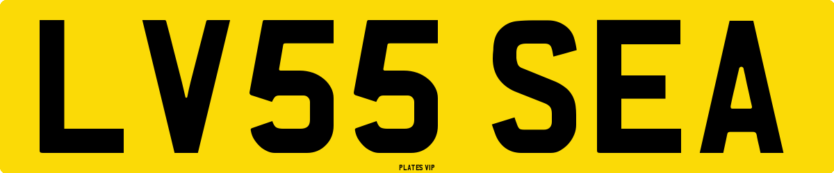 LV55 SEA Number Plate