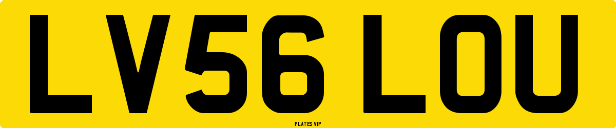LV56 LOU Number Plate
