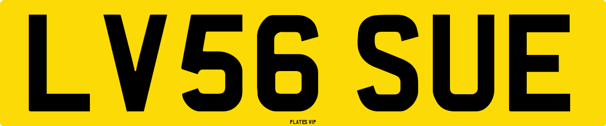 LV56 SUE Number Plate