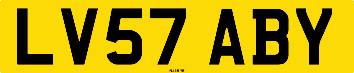 LV57 ABY Number Plate