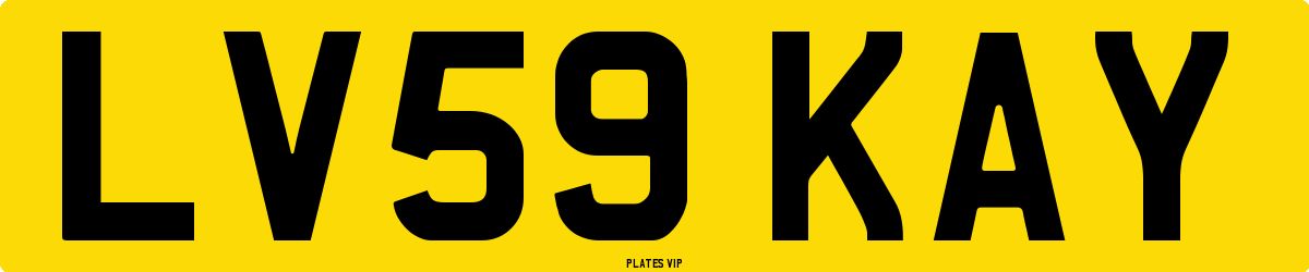 LV59 KAY Number Plate