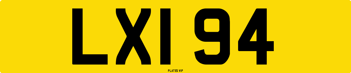 LXI 94 Number Plate