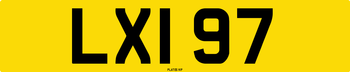 LXI 97 Number Plate