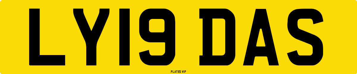 LY19 DAS Number Plate