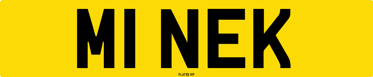 M1 NEK Number Plate