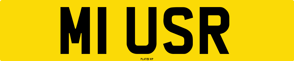 M1 USR Number Plate