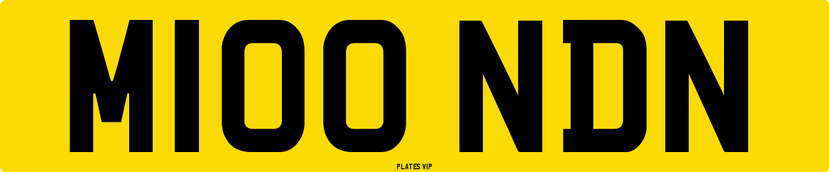 M100 NDN Number Plate