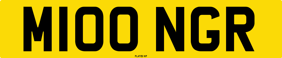 M100 NGR Number Plate