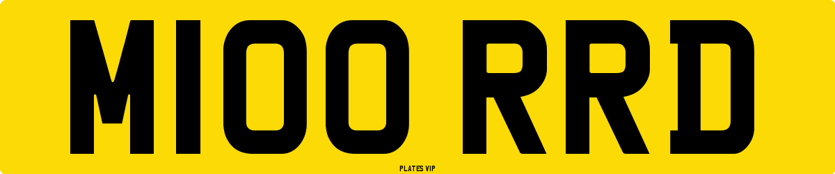 M100 RRD Number Plate