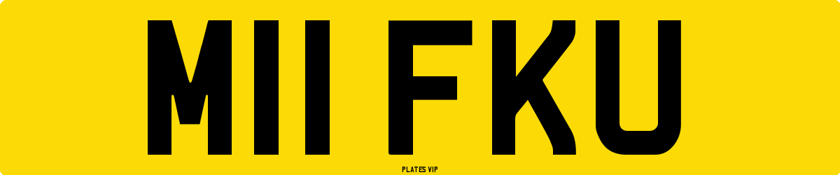 M11 FKU Number Plate