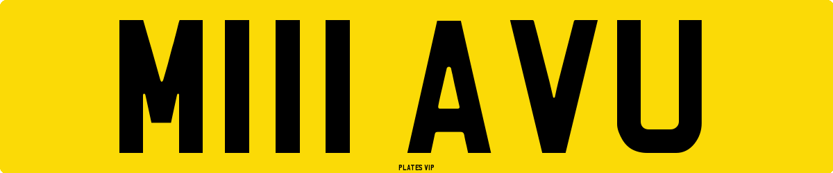 M111 AVU Number Plate